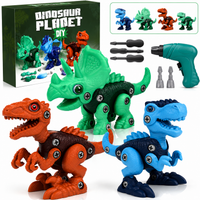 Take apart dinosaur toy set with electric drill for kids
