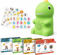 Talking pen for kids with dinosaur design and interactive educational learning cards.