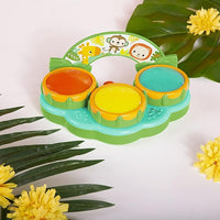 Tap-activated baby drum with music and colourful lights