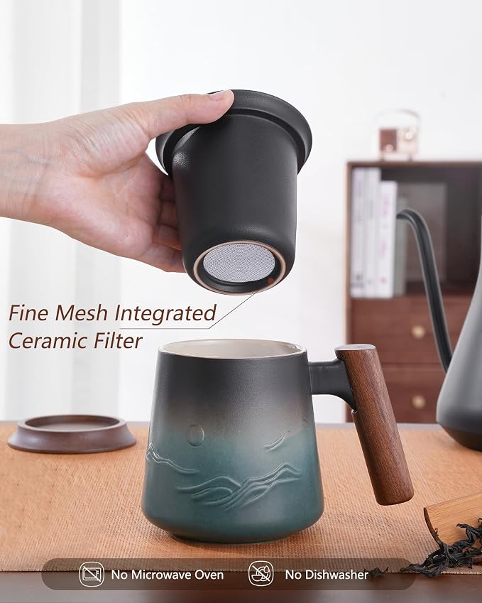Tea infuser mug designed for everyday tea preparation