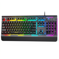 TECKNET RGB wired gaming keyboard on a white background