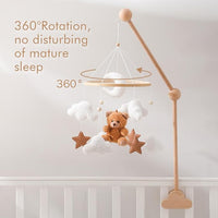 teddy bear nursery mobile hanging for bassinet and crib