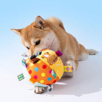 Teddy Inspired Dog Toy Ball with Soft Plush Material