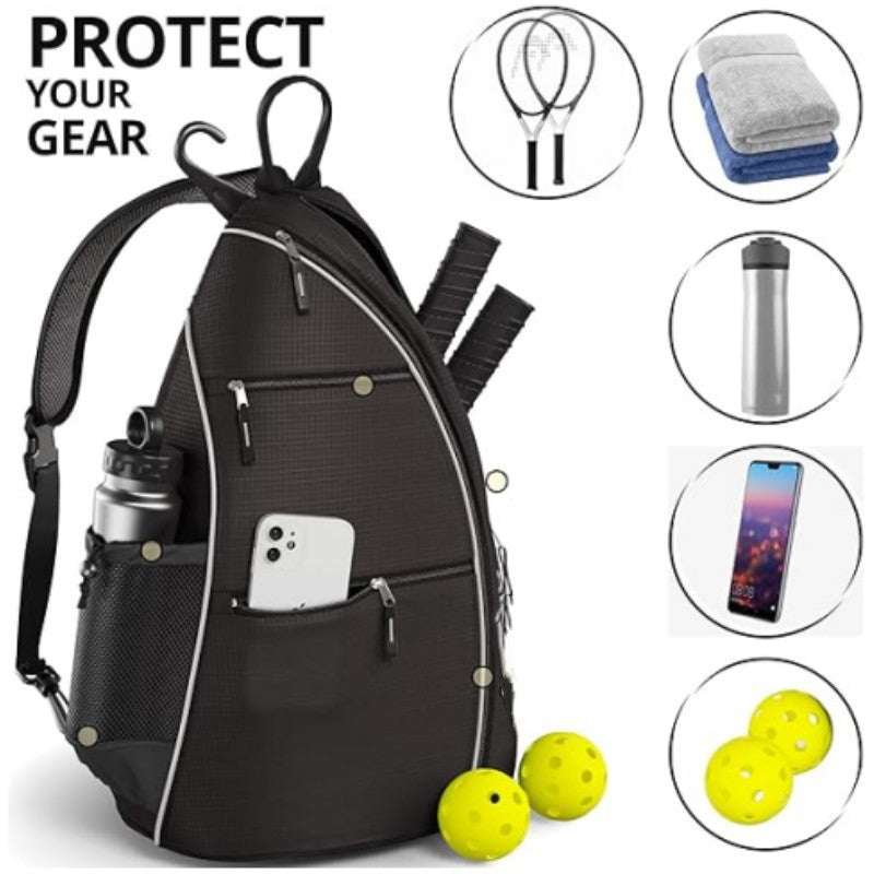 djustable Crossbody Tennis Bag with Spacious Storage