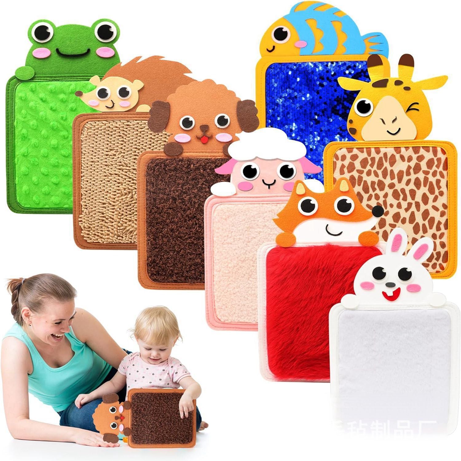 Textured sensory activity mats for kids tactile play