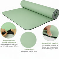 Close-up of textured yoga mat surface designed for added grip
