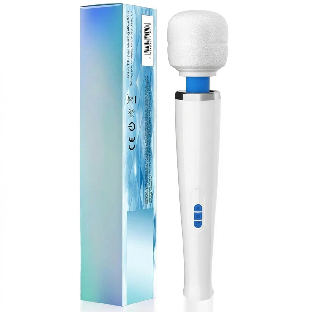 Therapeutic cordless handheld massager with 8 speeds and 20 patterns for deep muscle relief and relaxation