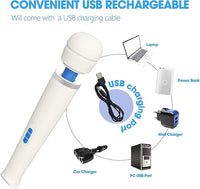 Cordless massager with adjustable 8 speeds and 20 different massage patterns for customized relief