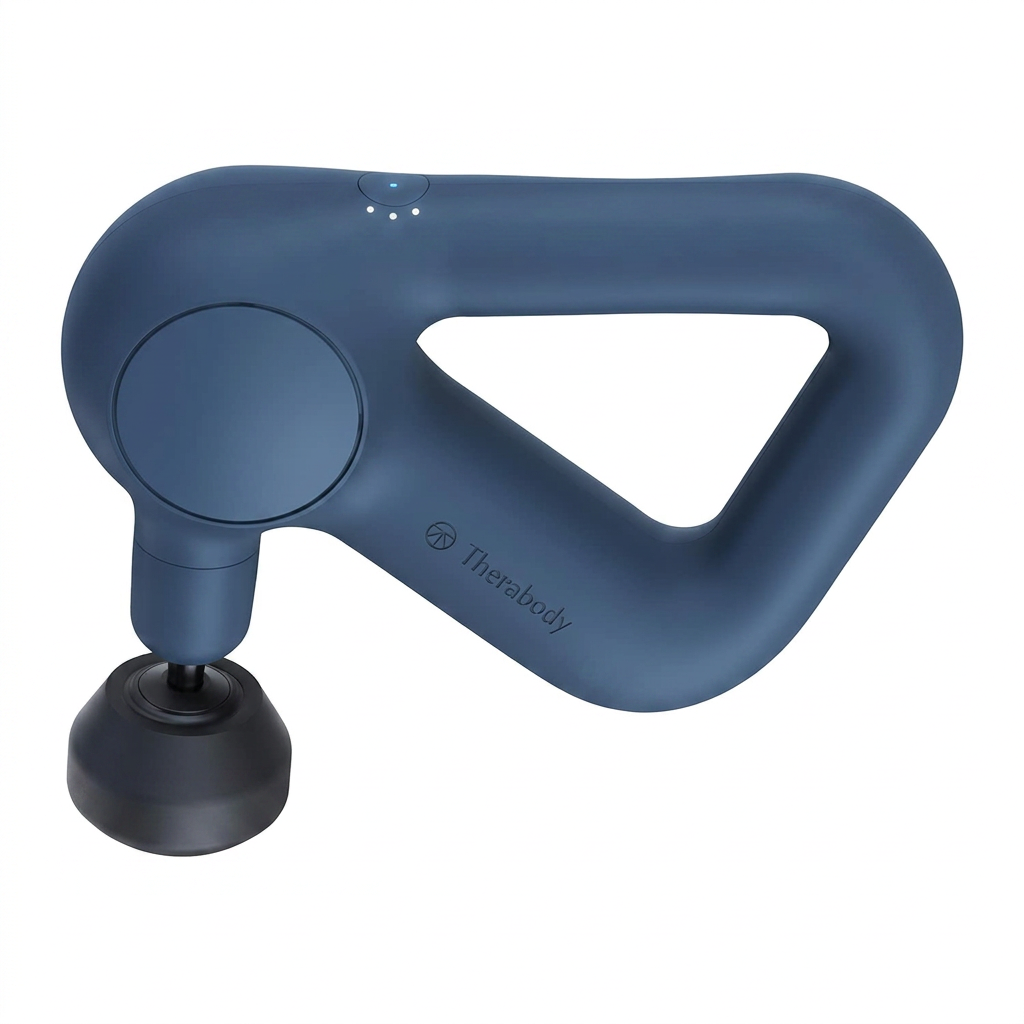 Lightweight handheld percussion massage gun for full body pain relief in navy color
