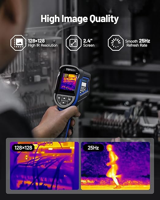 Device being used to observe temperature differences
