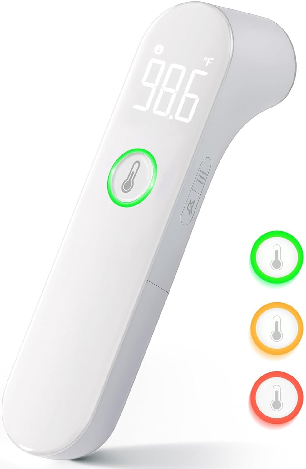 Digital Thermometer in Use for Taking Baby’s Temperature with Fever Alert
