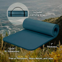 Front view of extra-thick yoga exercise mat