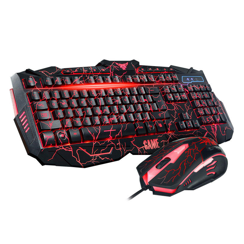 3-color backlit keyboard and mouse set