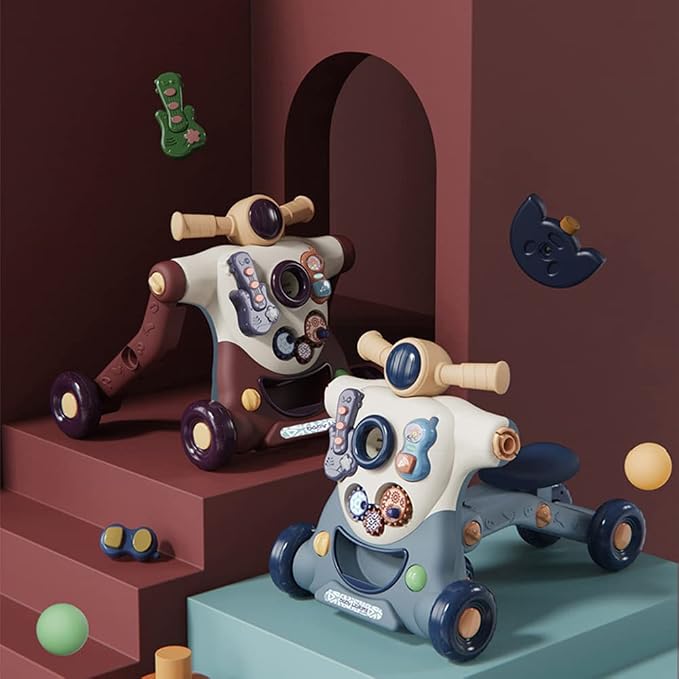 3-in-1 sit-to-stand baby walker and push toy