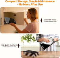 Three-panel electric food warmer for multiple serving dishes