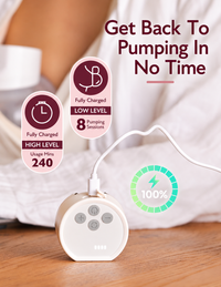 Breastfeeding pump electric model with Stimulation, Expression and Mixed pumping modes