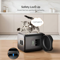 Timed Dog And Cat Food Feeder With Automatic Dispensing Design
