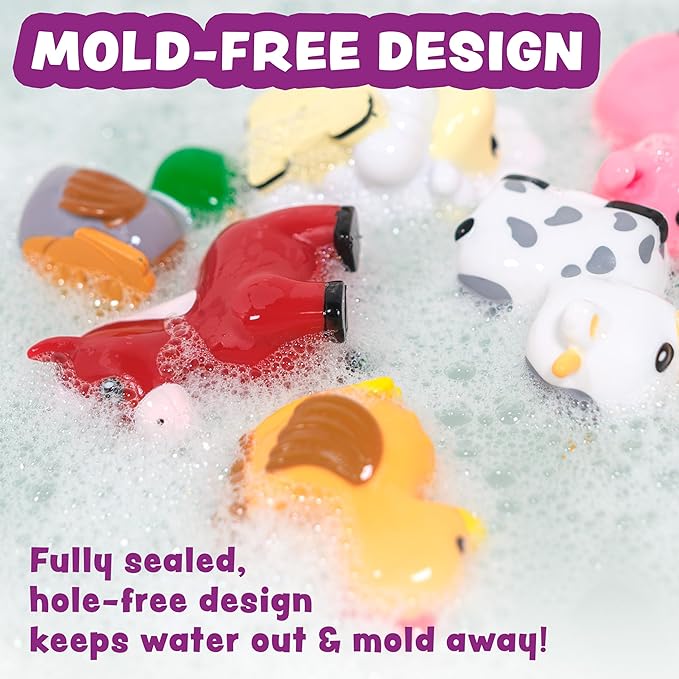 Toddler Bathtub Toys Mold Free Sealed Design for Safe Water Play