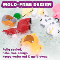 Toddler Bathtub Toys Mold Free Sealed Design for Safe Water Play