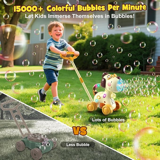 Toddler bubble toy machine play