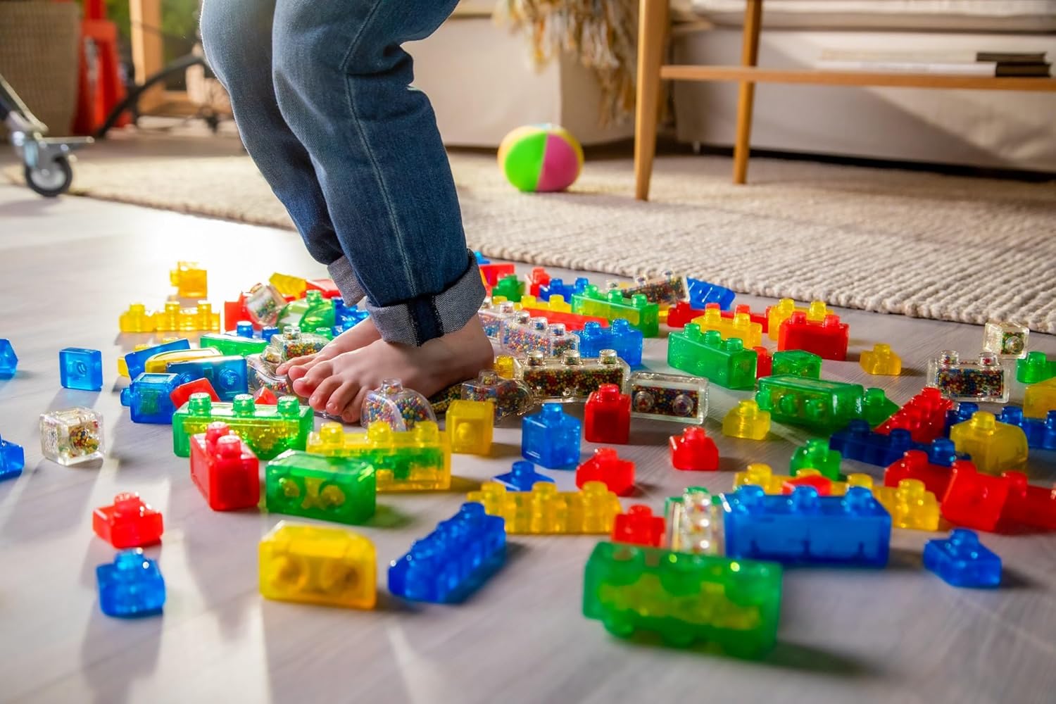 Toddler building blocks set sensory play toy