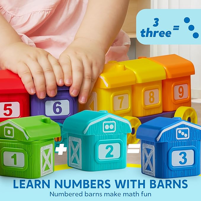 Toddler educational train toy for early learning and play