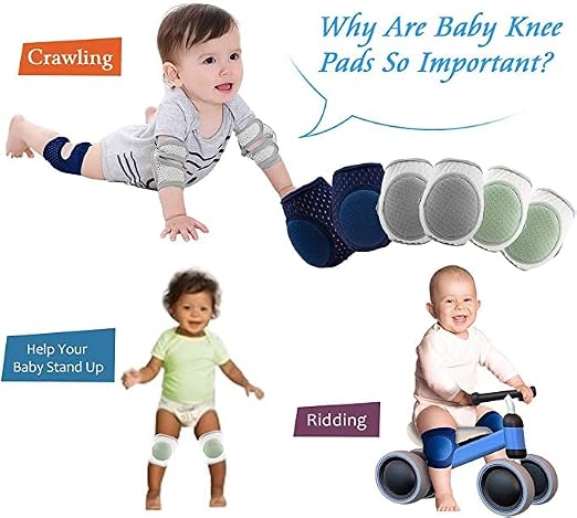 Soft toddler knee protection accessories with textured circular coverage