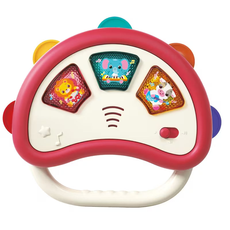 Toddler light up musical handheld toy with animal sounds and flashing lights for baby play
