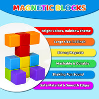 magnetic building blocks for toddlers to improve creativity and motor skills