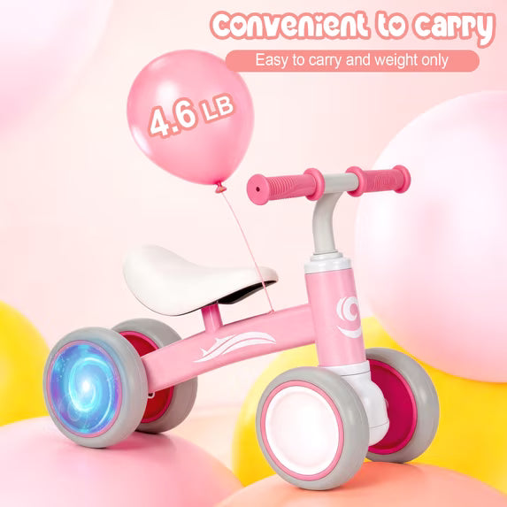 Toddler pedal-less scooter for supervised indoor riding