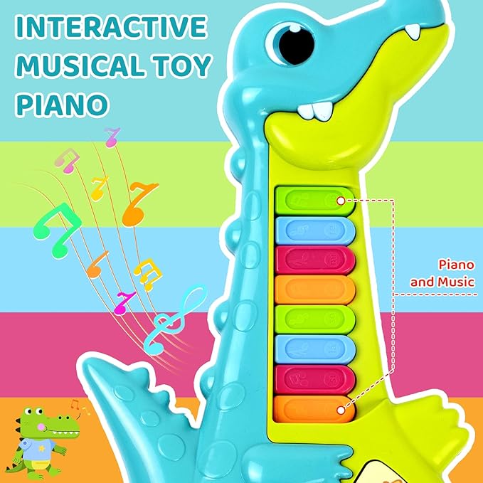 Toddler piano guitar toy with animal sounds musical learning toy for kids