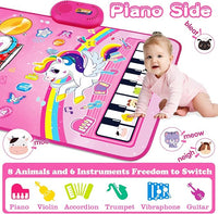 Toddler piano mat musical toy interactive floor mat for kids learning