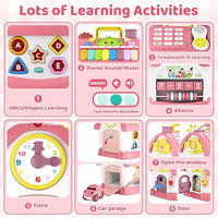 Toddler playing learning house toy interactive musical toy for kids development