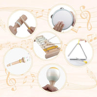 Toddler playing xylophone musical toy Montessori learning activity for kids development