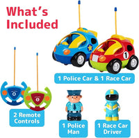 Toddler police car and race car remote control toy