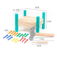 Toddler pound a peg learning toy for colour matching play