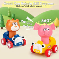 Toddler push and go animal car toy for early learning