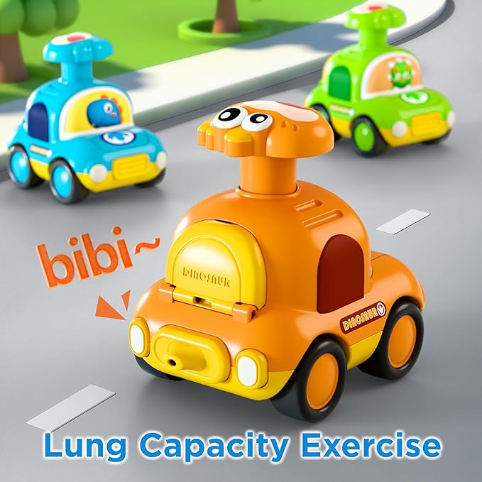 Toddler push and go dinosaur car toy for learning play