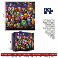 Toddler Owl Family Puzzle – 500 Piece Educational Toy for Kids Ages 3-6
