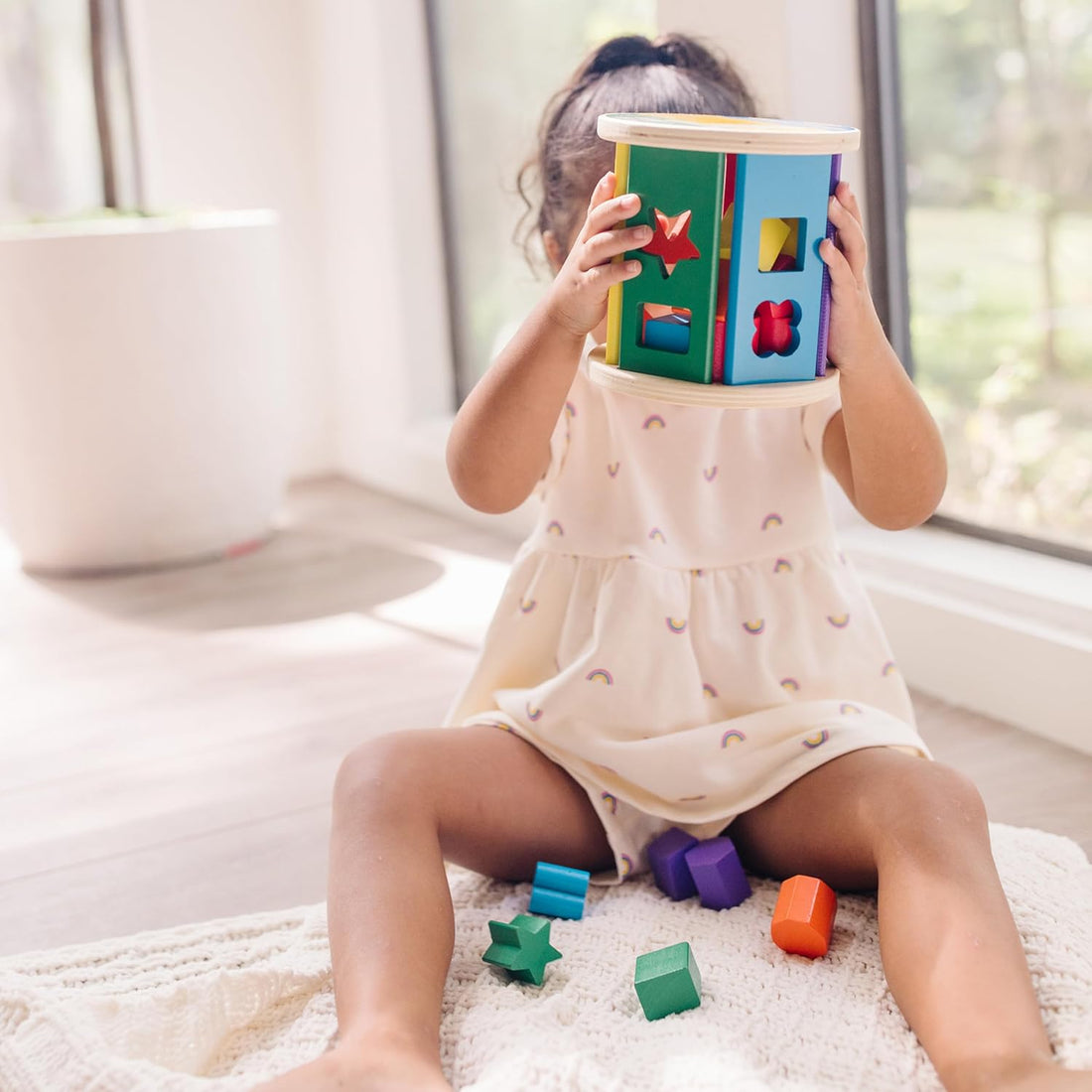 Toddler shape sorting learning toy educational wooden toy for early development