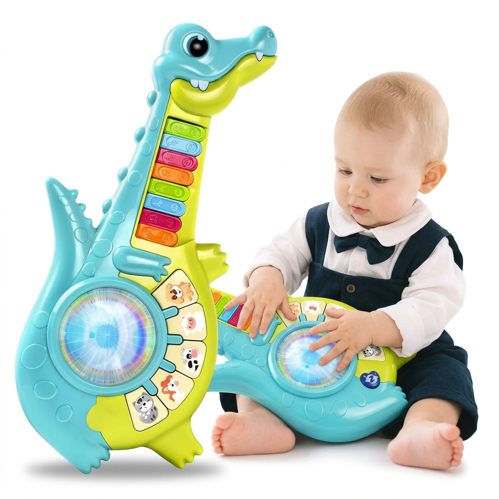Toddler toys 1 year old baby musical piano guitar toy for 1-3 year old kids