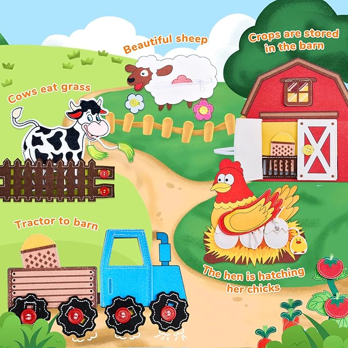 Toddler Travel Learning Toy Screen Free Activity Book