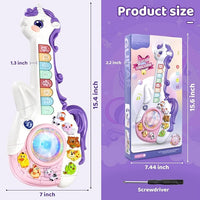 Toddler unicorn guitar musical toy light up learning toy for 1-3 year old kids