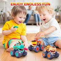 Toddler vehicle toy pull-back monster truck for fun play