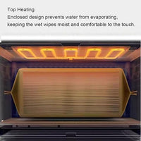 Built-in spring mechanism designed to lift wipes for easier dispensing.