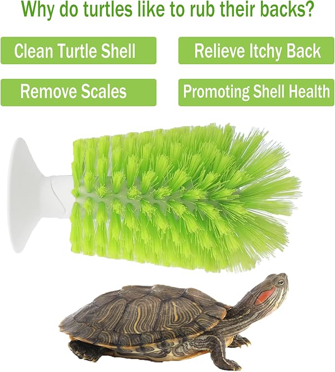 Tortoise Shell Cleaning Brush with Soft Bristles and Suction Cup for Effective Cleaning