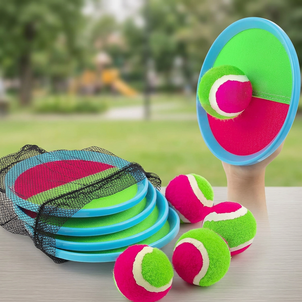 Toss and catch ball game for kids outdoor play