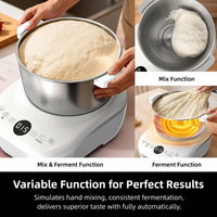 Electric dough mixer with touch panel control