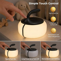 Touch control rechargeable night light in nursery setting