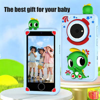 Touchscreen camera phone toy with a mobile-phone-inspired design for kids.